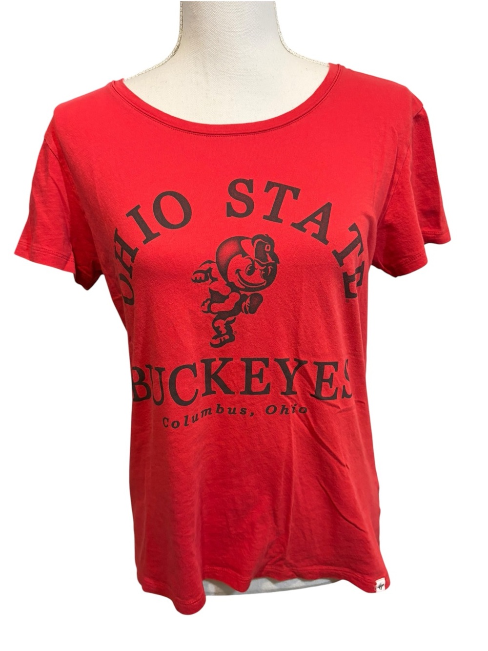 47 Cotton Crew Neck Red Ohio State Buckeyes T-Shirt.  Size M